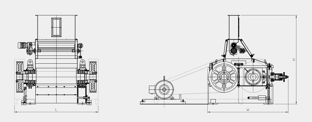 flaking machine drawing